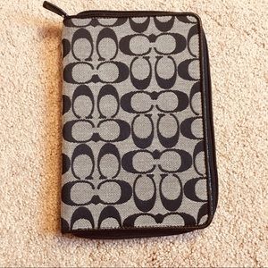 Coach Black and Gray Tablet Case